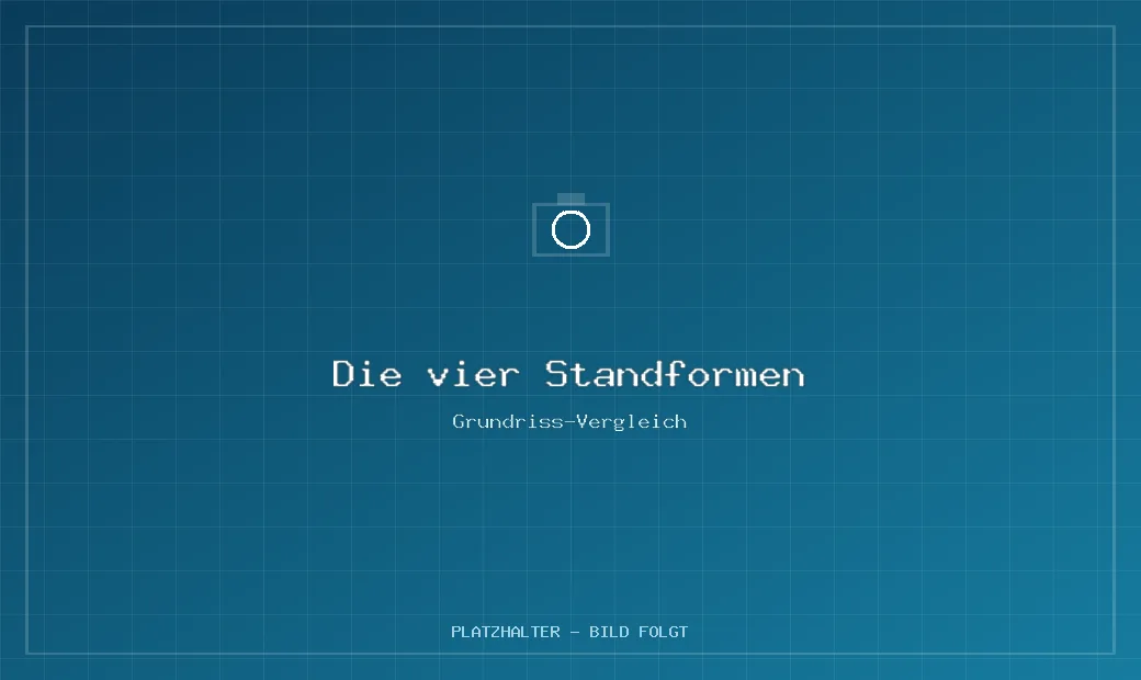 Grundriss-Vergleich der vier Standformen